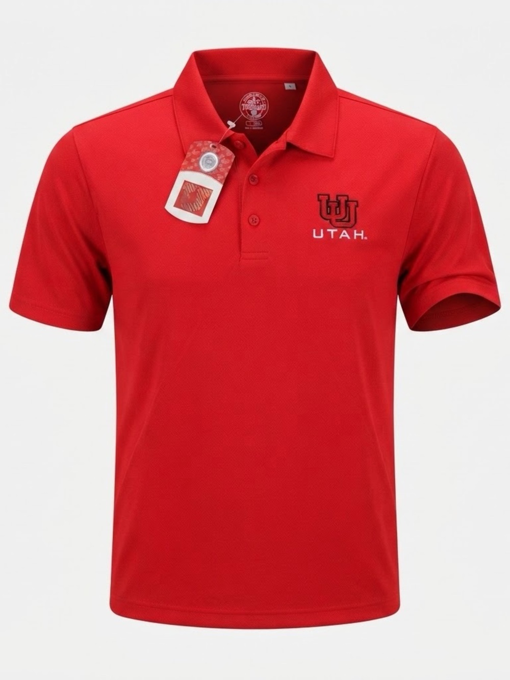 NWT Utah Utes Rivalry Threads Polo Shirt Red Men's Large L 42/44 College Fan